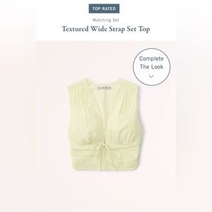 Abercrombie Textured Wide Strap Set Top